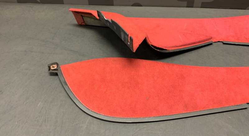 2004 PONTIAC GTO SIDE CONSOLE TRIM PANELS RED SUEDE LEFT RIGHT USED OEM