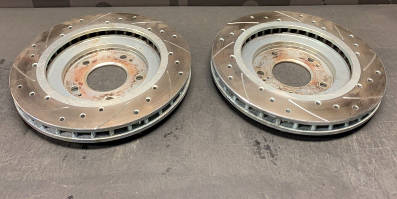 1996 MITSUBISHI 3000GT VR4 FRONT DRILLED AND SLOTTED BRAKE ROTORS