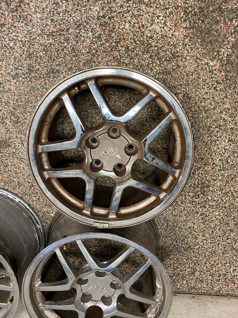 2001 CHEVY CORVETTE C5 Z06 SPEEDLINE RIMS WHEELS SET OF (4) USED NICE!! **READ**