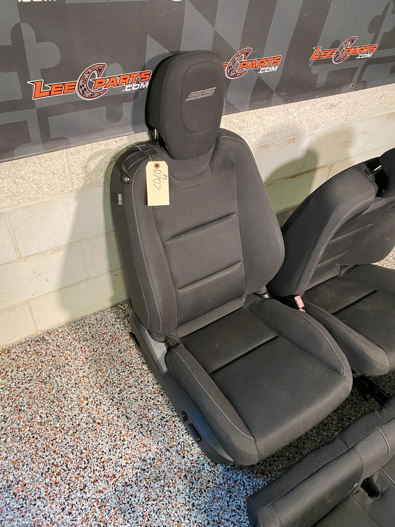 2013 CAMARO SS OEM FRONT AND REAR SEATS BLACK CLOTH USED