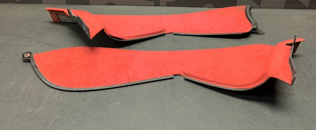 2004 PONTIAC GTO SIDE CONSOLE TRIM PANELS RED SUEDE LEFT RIGHT USED OEM