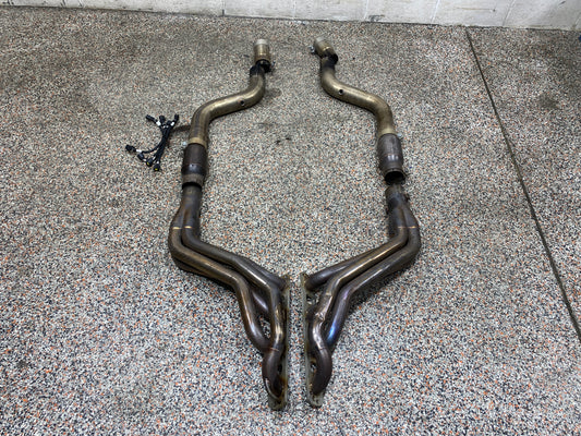 2018 DODGE CHALLENGER SCAT PACK STAINLESS POWER 1 7/8 LONG TUBE HEADERS EXHAUST SYSTEM WITH CATS USED