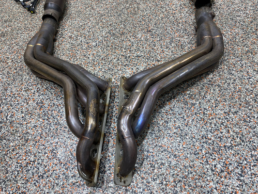 2018 DODGE CHALLENGER SCAT PACK STAINLESS POWER 1 7/8 LONG TUBE HEADERS EXHAUST SYSTEM WITH CATS USED