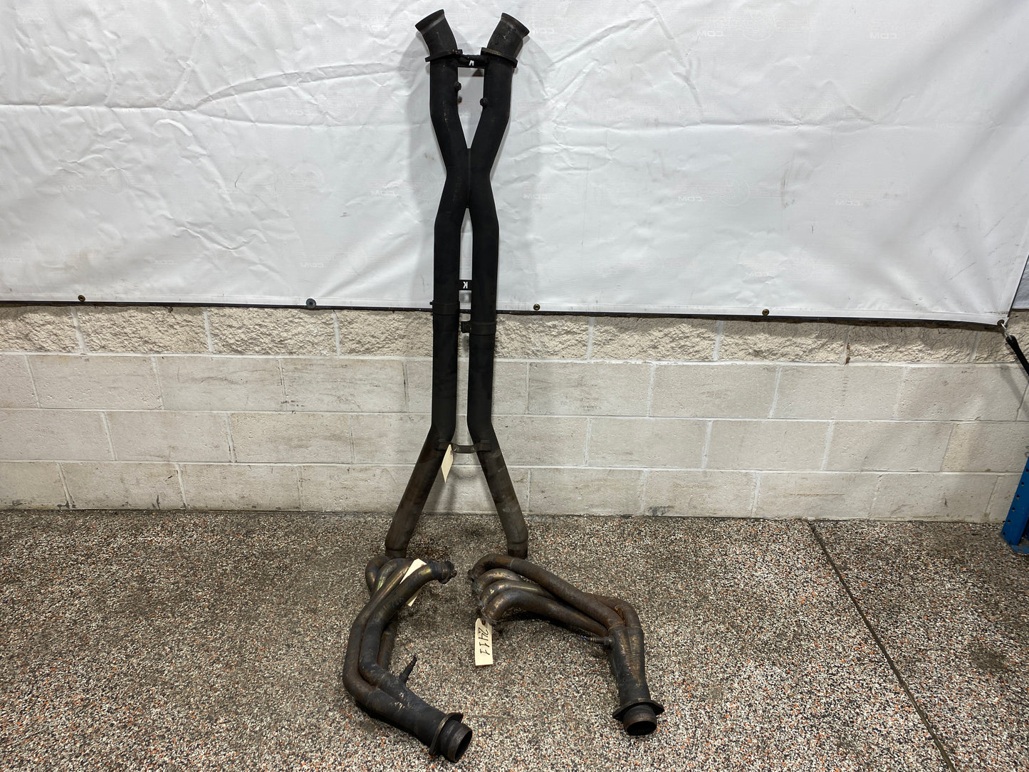 2011 CORVETTE KOOKS 1 7/8 LONG TUBE HEADERS PAIR DRIVER PASSENGER X-PIPE USED
