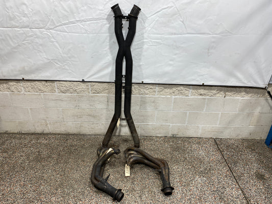 2011 CORVETTE KOOKS 1 7/8 LONG TUBE HEADERS PAIR DRIVER PASSENGER X-PIPE USED