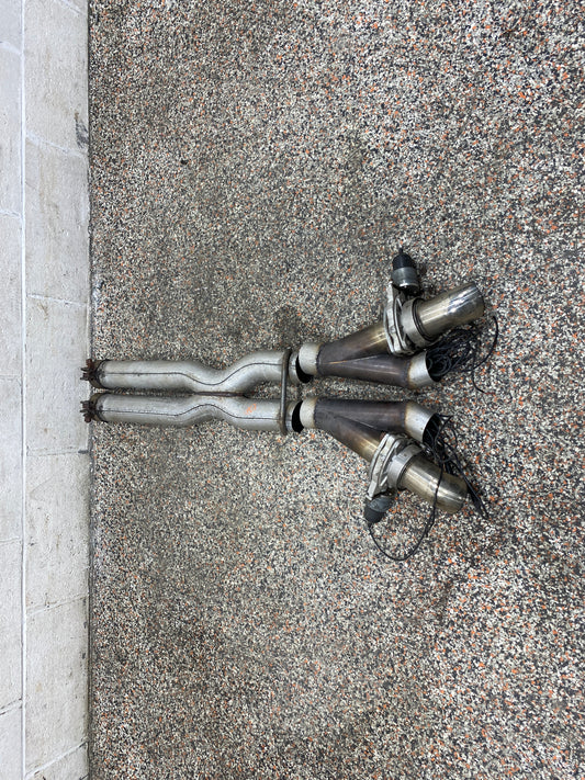 2018 DODGE CHALLENGER SCAT PACK STAINLESS X PIPE WITH EXHAUST CUT OUT ELECTRONIC TURN DOWN PIPES