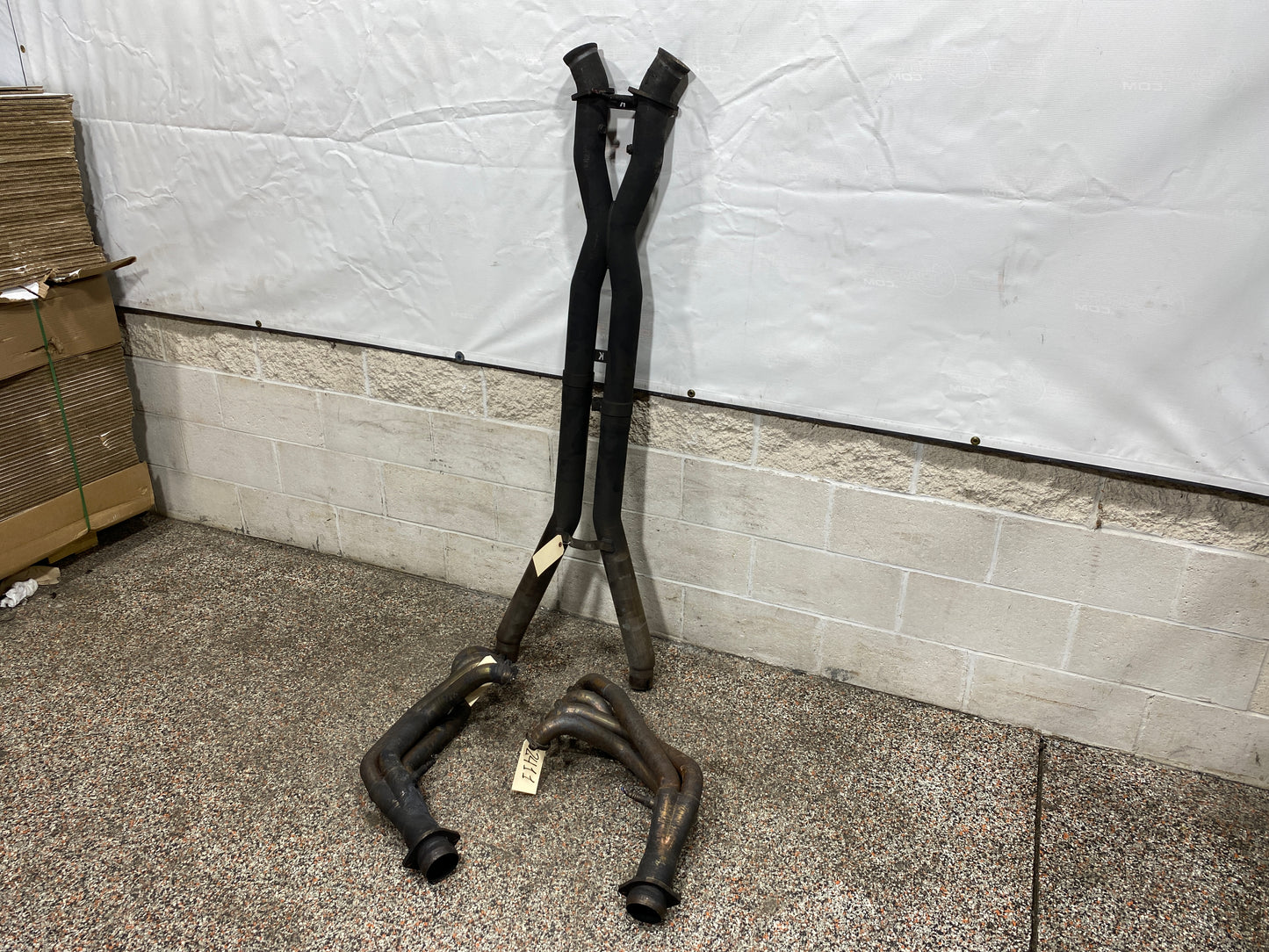2011 CORVETTE KOOKS 1 7/8 LONG TUBE HEADERS PAIR DRIVER PASSENGER X-PIPE USED