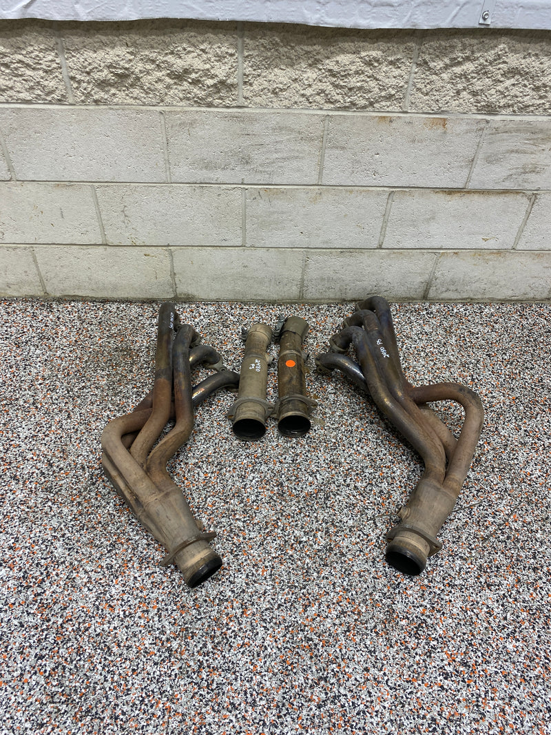 2004 CADILLAC CTS V LONG TUBE KOOKS LONG TUBE HEADERS 1 7/8 PRIMARY WITH CONNECTION PIPESUSED SEE PICS!!