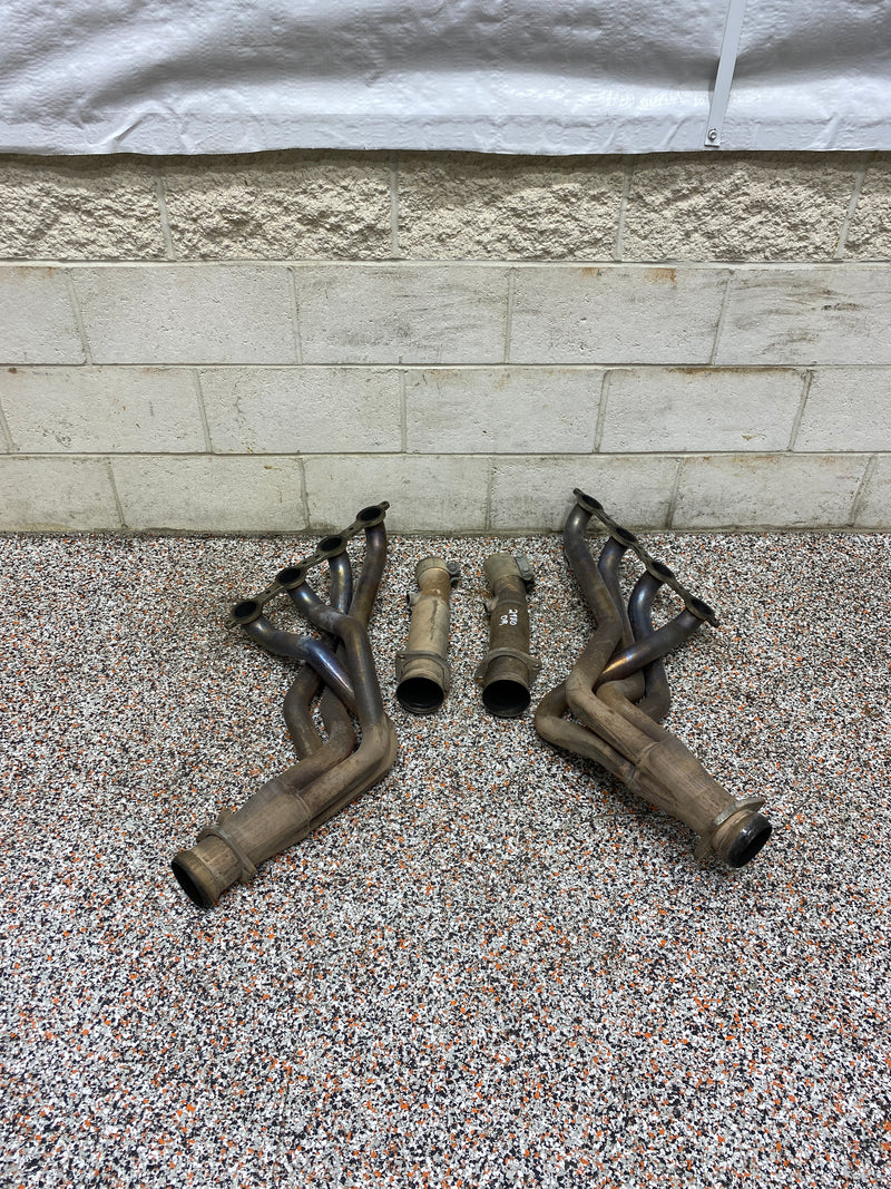 2004 CADILLAC CTS V LONG TUBE KOOKS LONG TUBE HEADERS 1 7/8 PRIMARY WITH CONNECTION PIPESUSED SEE PICS!!