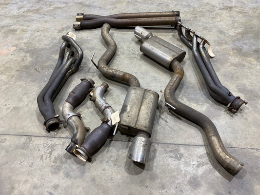 2015 MUSTANG GT COYOTE BBK LONG TUBE HEADERS PAIR FULL EXHAUST GIBSON MUFFLER USED