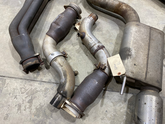 2015 MUSTANG GT COYOTE BBK LONG TUBE HEADERS PAIR FULL EXHAUST GIBSON MUFFLER USED