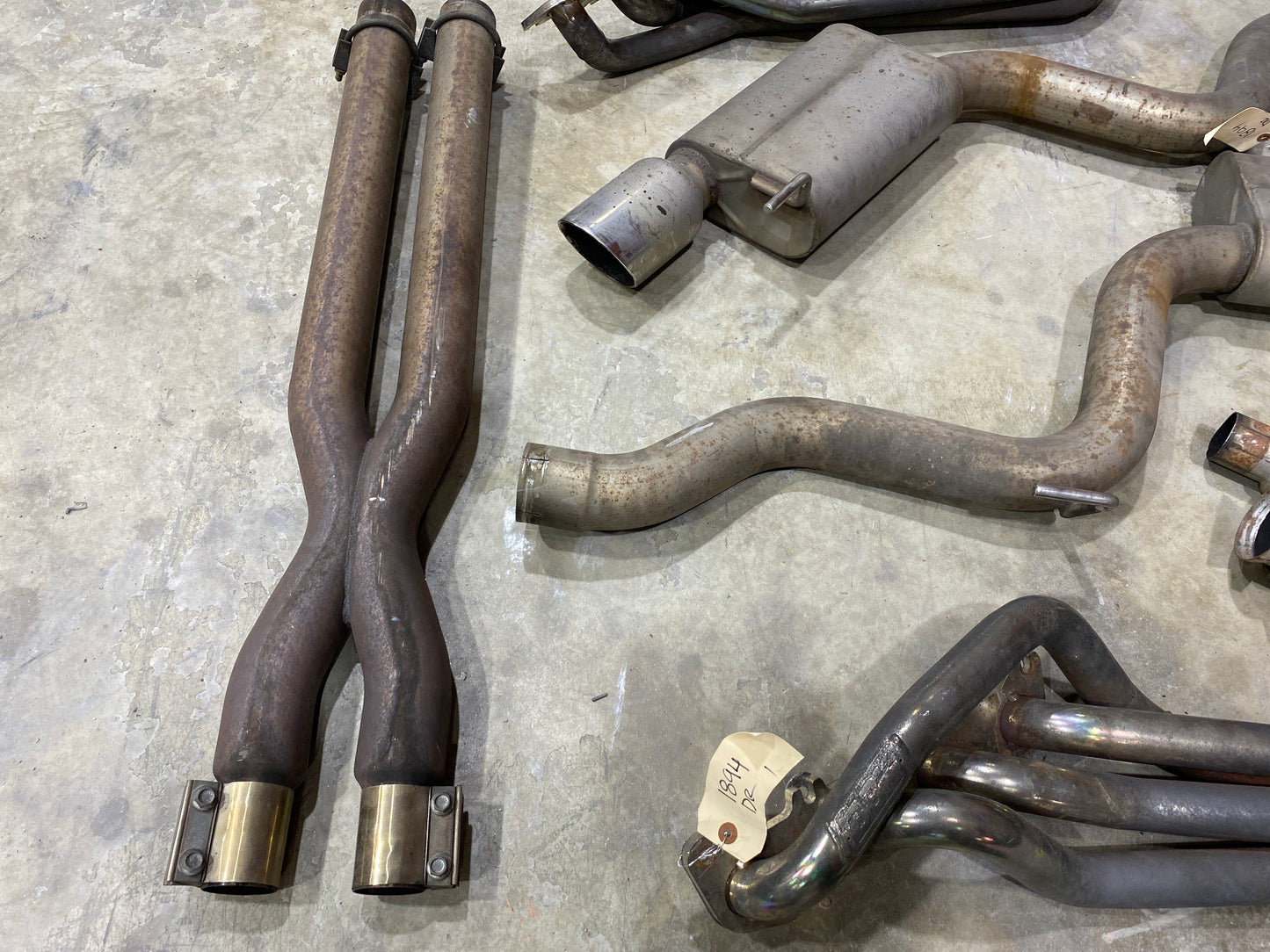 2015 MUSTANG GT COYOTE BBK LONG TUBE HEADERS PAIR FULL EXHAUST GIBSON MUFFLER USED