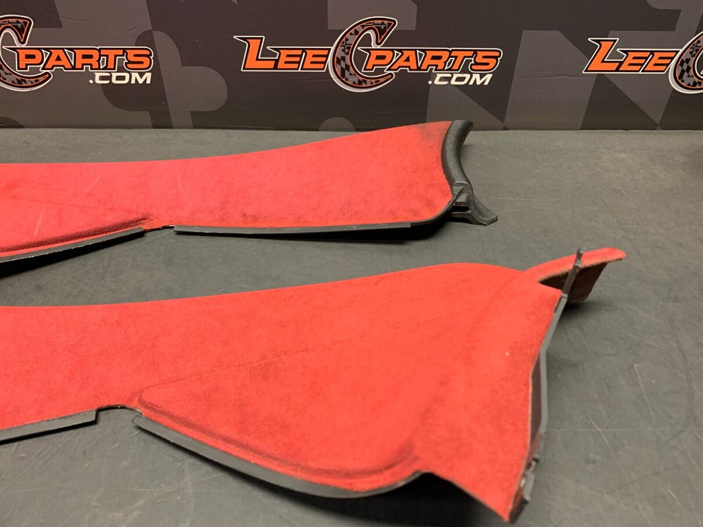 2004 PONTIAC GTO SIDE CONSOLE TRIM PANELS RED SUEDE LEFT RIGHT USED OEM