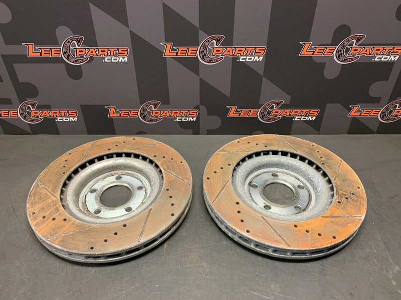 2013 FORD MUSTANG GT AFTERMARKET DRILLED SLOTTED FRONT ROTORS