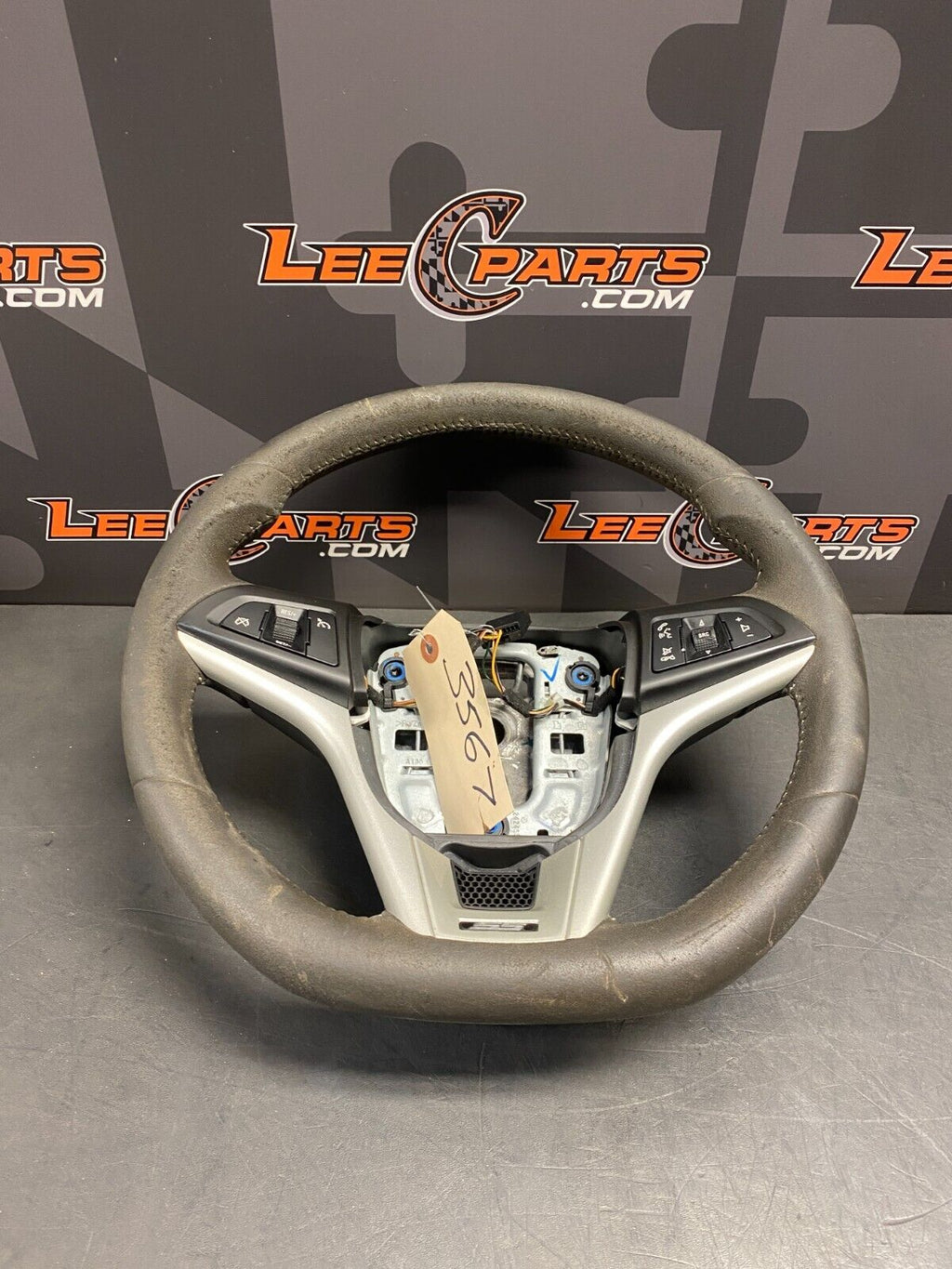 2014 CHEVROLET CAMARO SS 1LE OEM SUEDE STEERING WHEEL USED **NEEDS CLEANED**