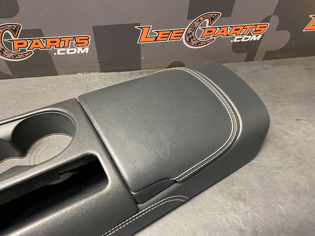 2014 AUDI R8 V10 OEM FULL LEATHER CENTER CONSOLE WITH SILVER STITCH USED