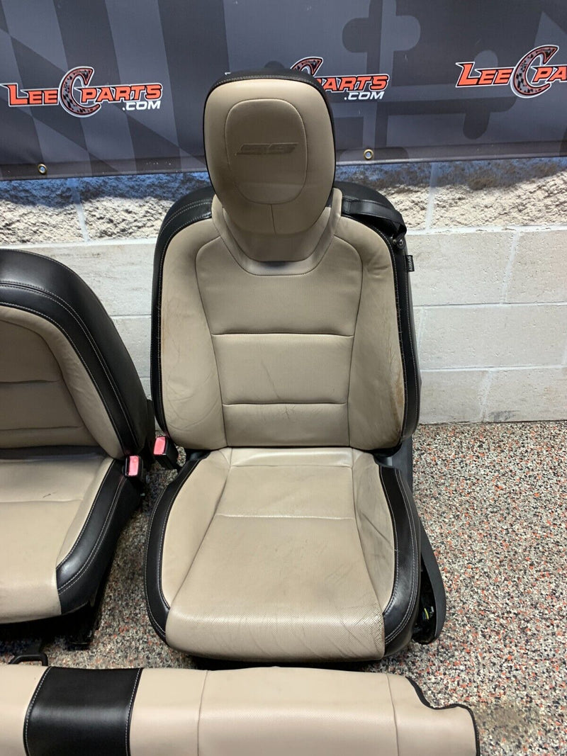 2010 CAMARO SS FRONT REAR LEATHER SEATS TAN/BLACK NICE! USED!