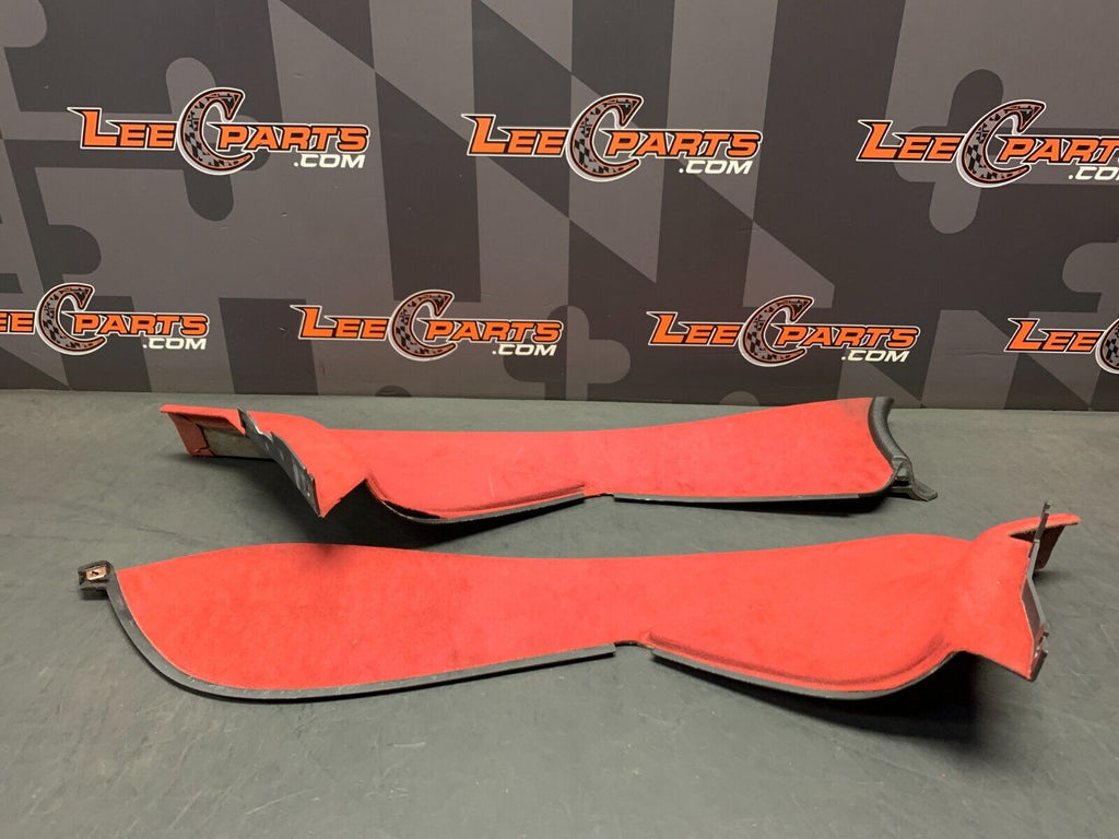 2004 PONTIAC GTO SIDE CONSOLE TRIM PANELS RED SUEDE LEFT RIGHT USED OEM