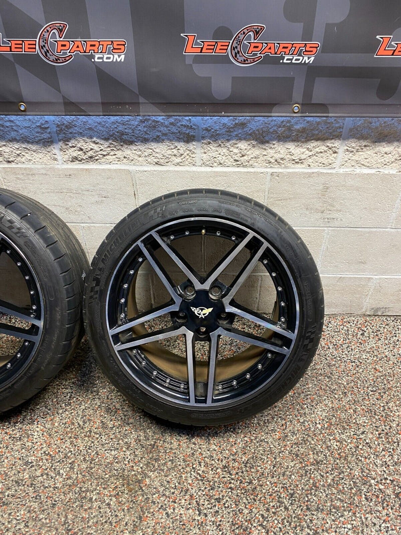 2004 Corvette C5 Z06 AFTERMARKET RIMS WHEELS SET OF 4 19x9.5/19x11 MICHELIN TIRE