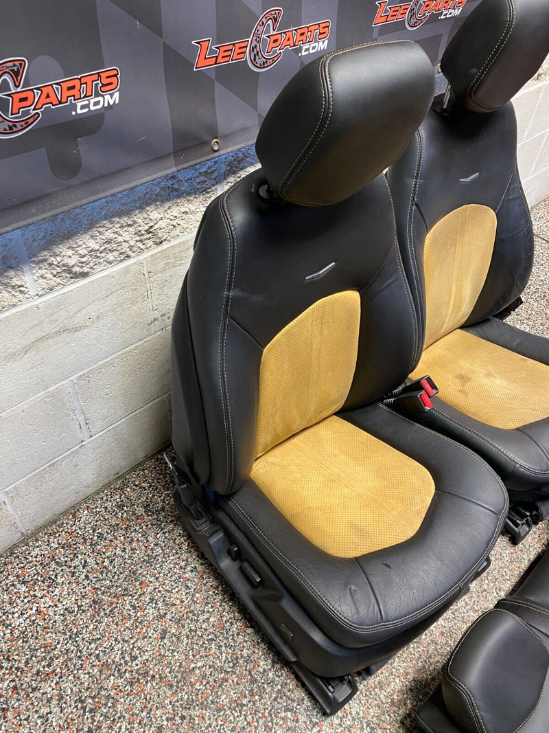 2013 CADILLAC CTS-V CTSV COUPE OEM BLACK PEANUT BUTTER LEATHER SEATS USED