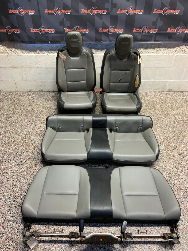2011 CHEVROLET CAMARO SS OEM GREY LEATHER FRONT REAR SEATS COUPE
