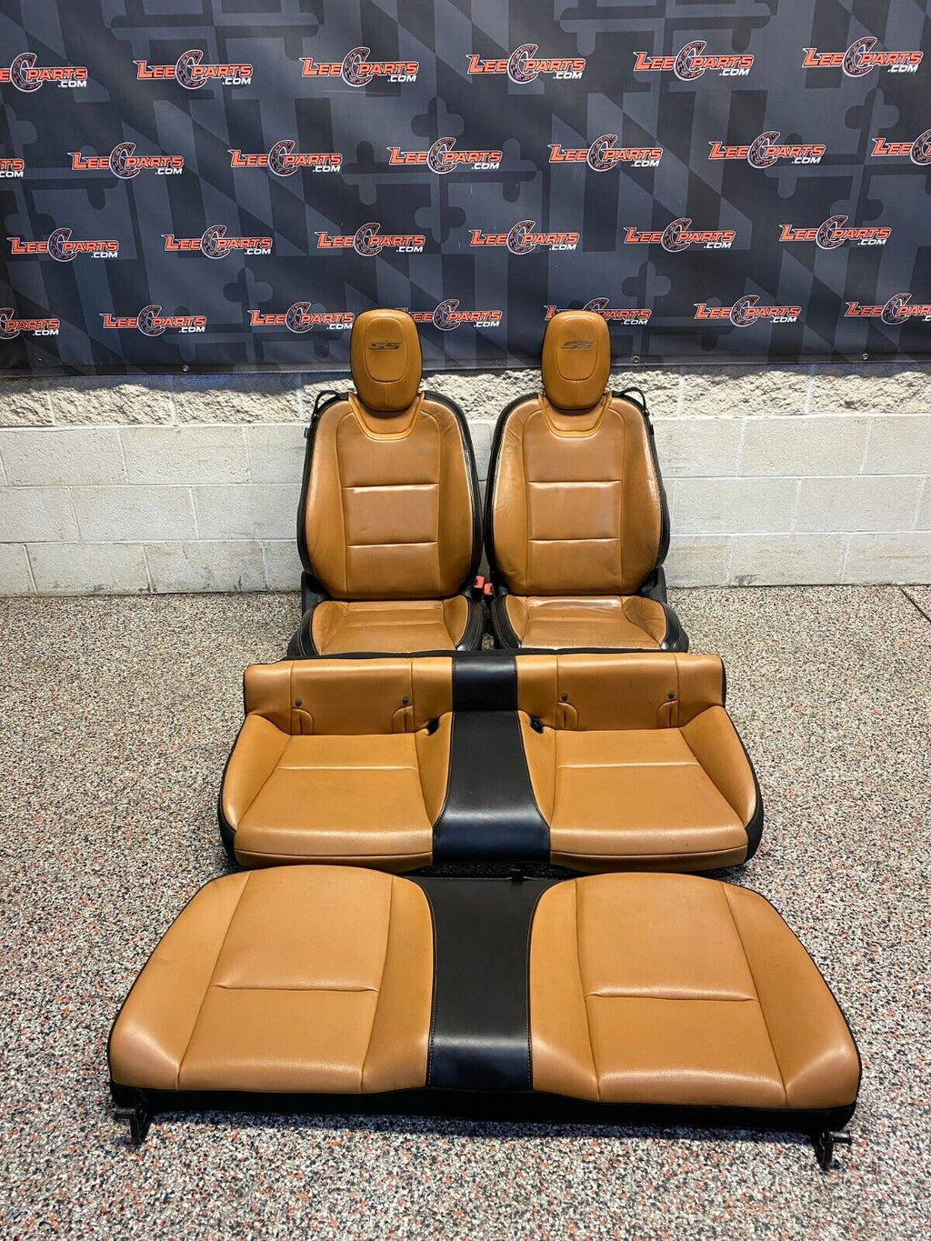 2013 CAMARO SS OEM SEAT SET FRONT REAR PEANUT BUTTER LEATHER SEATS SET USED