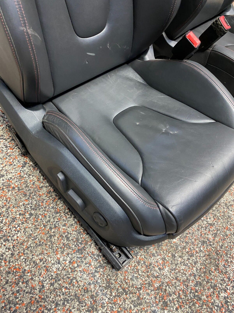 2012 AUDI R8 V10 OEM BLACK LEATHER WITH RED STITCHING PAIR OF FRONT SEATS *READ*