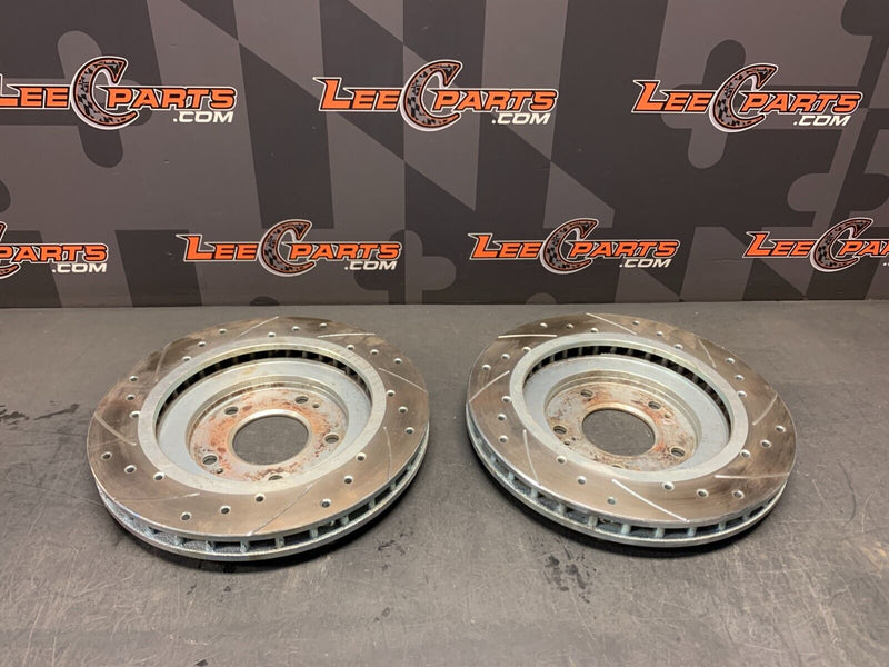 1996 MITSUBISHI 3000GT VR4 FRONT DRILLED AND SLOTTED BRAKE ROTORS