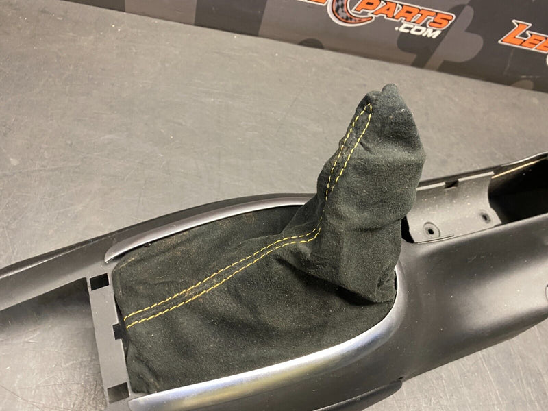 2004 PORSCHE 911 GT3 OEM CENTER CONSOLE ASSEMBLY WITH SHIFT BOOT YELLOW STITCH