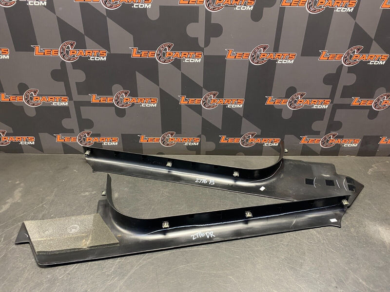 2002 CORVETTE C5Z06 OEM INTERIOR SIDE SILL TRIMS PAIR DR PS USED