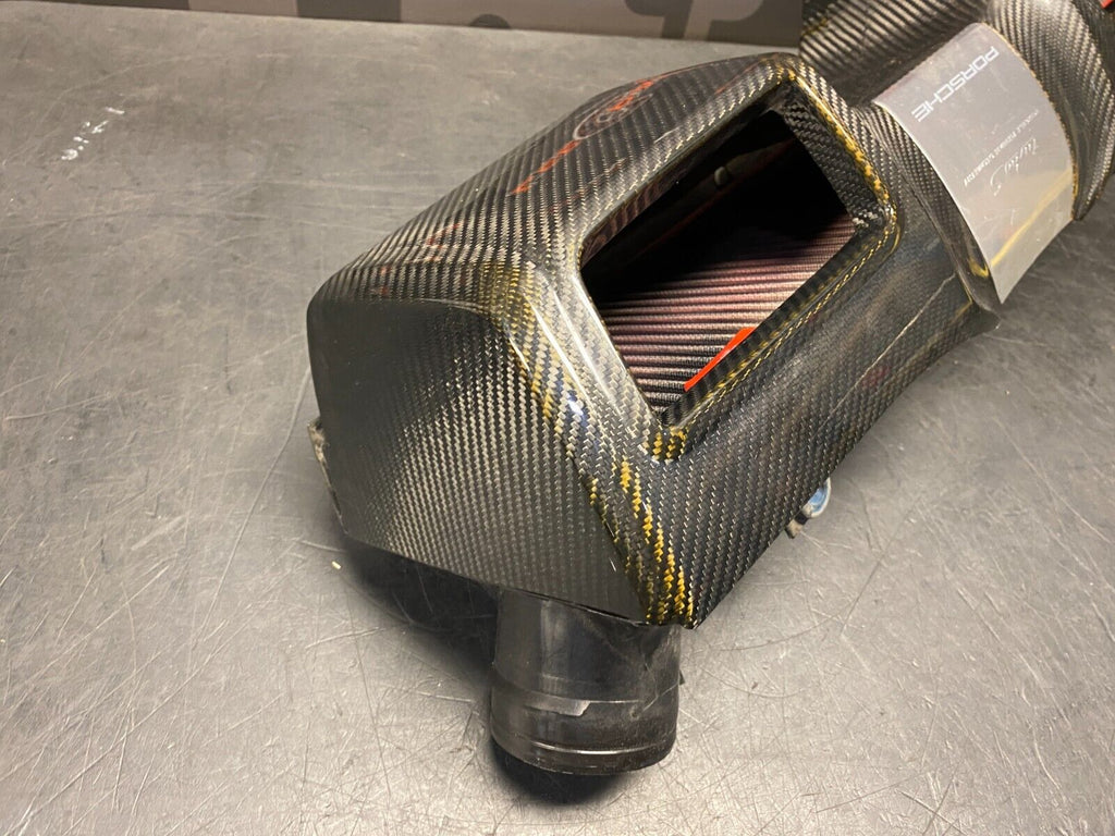 2012 PORSCHE 911 TURBO S 997.2 OEM CARBON FIBER AIR BOX WITH FILTER USED