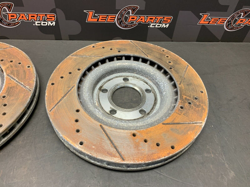 2013 FORD MUSTANG GT AFTERMARKET DRILLED SLOTTED FRONT ROTORS