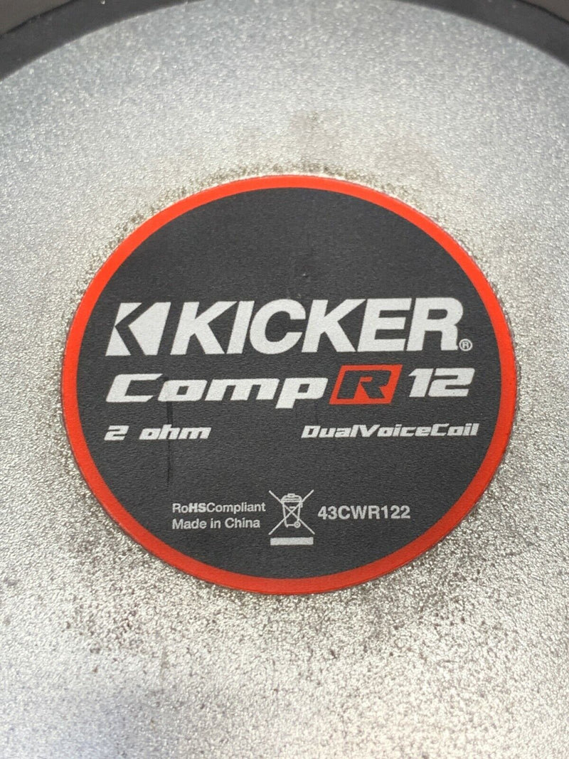 KICKER 48CWR124 CAR AUDIO 12" COMPR SUBWOOFER/SUB WOOFER DUAL 4 OHM CWR124