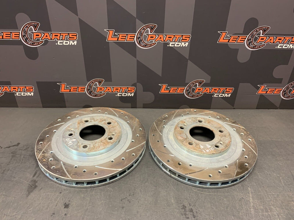 1996 MITSUBISHI 3000GT VR4 FRONT DRILLED AND SLOTTED BRAKE ROTORS