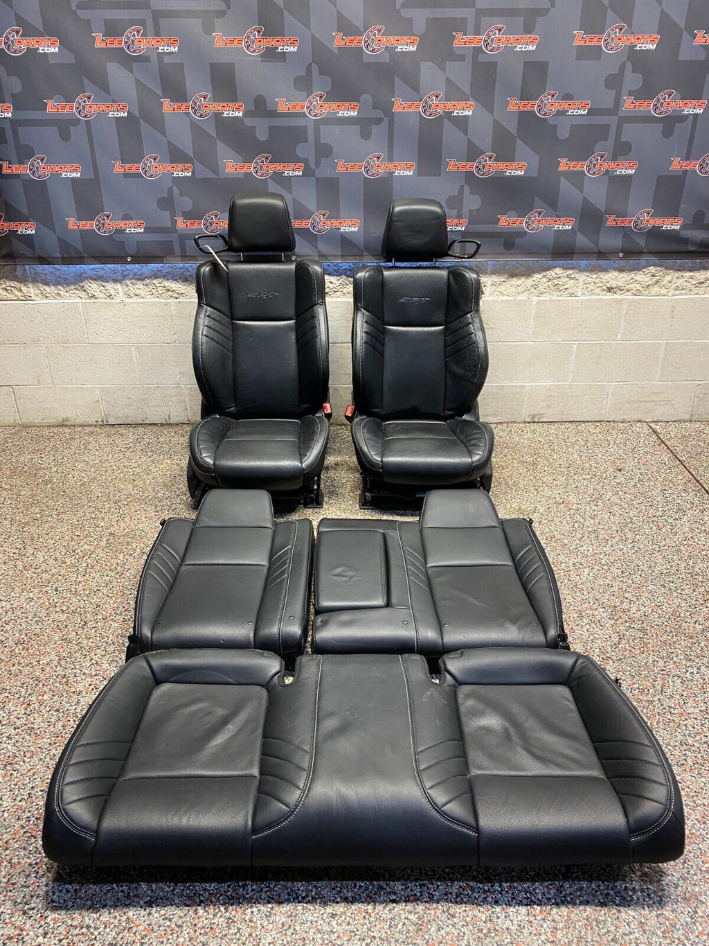 2016 DODGE CHALLENGER HELLCAT OEM FULL BLACK LEATHER FRONT AND REAR SEATS SET