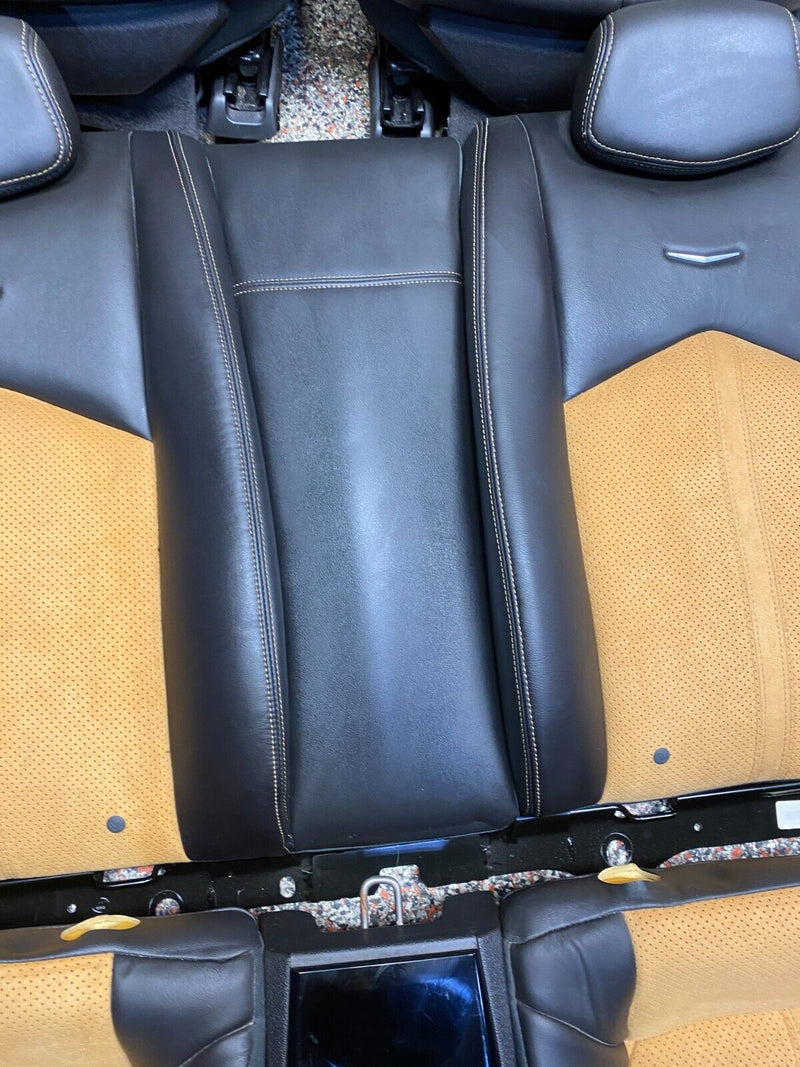 2013 CADILLAC CTS-V CTSV COUPE OEM BLACK PEANUT BUTTER LEATHER SEATS USED