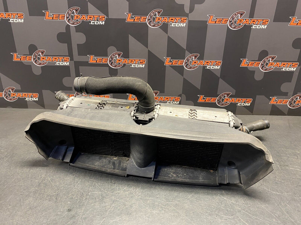 2014 AUDI R8 V10 OEM COUPE FRONT CENTER RADIATOR WITH SHROUD AND DUCTS USED