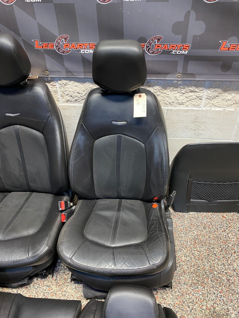 2011 CADILLAC CTS-V CTSV COUPE OEM BLACK LEATHER SEATS FRONT REAR PAIR USED
