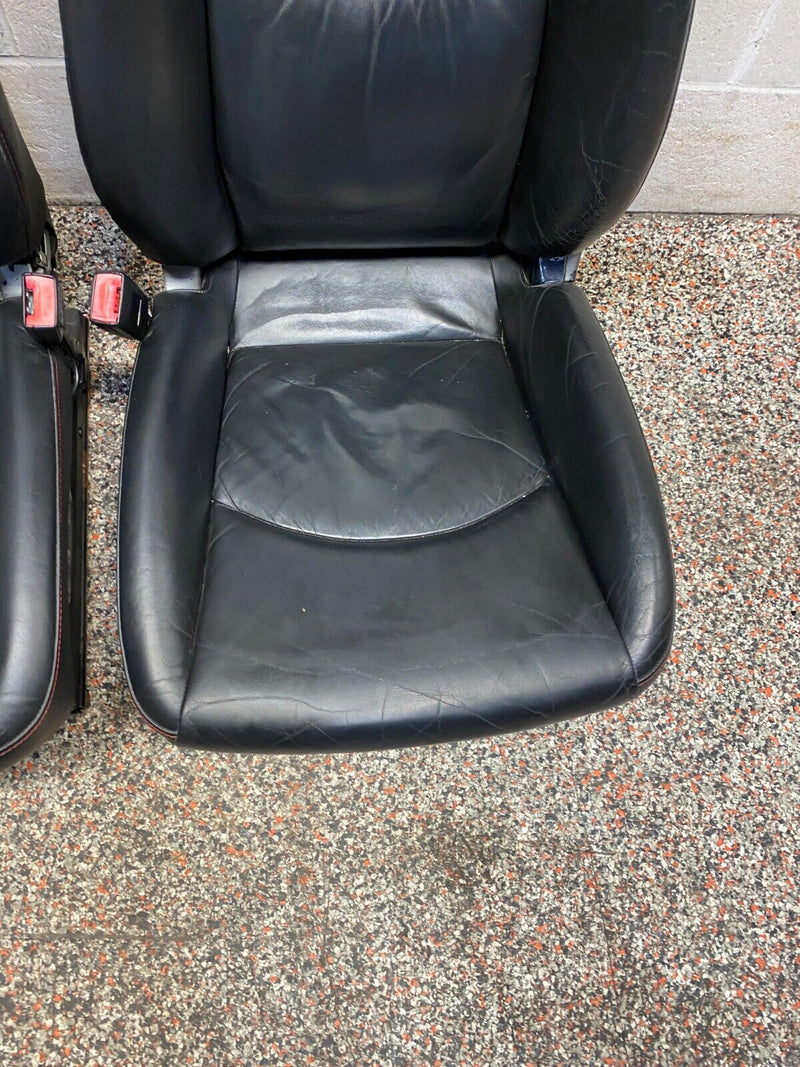 2007 PORSCHE 911 TURBO 997 OEM BLACK LEATHER RED STITCHING FULL POWER SEATS USED