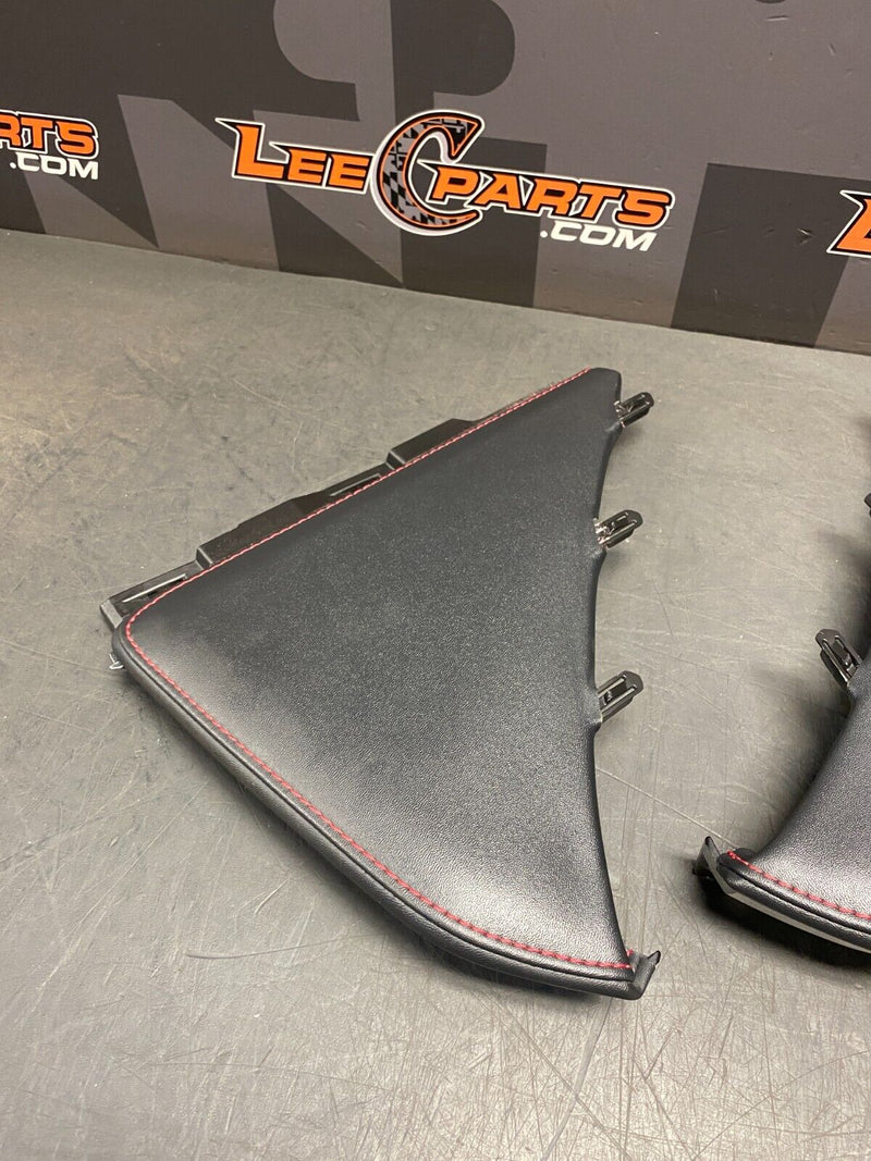 2017 SUBARU BRZ OEM CENTER CONSOLE KNEE PANELS DR PS RED STITCHED USED