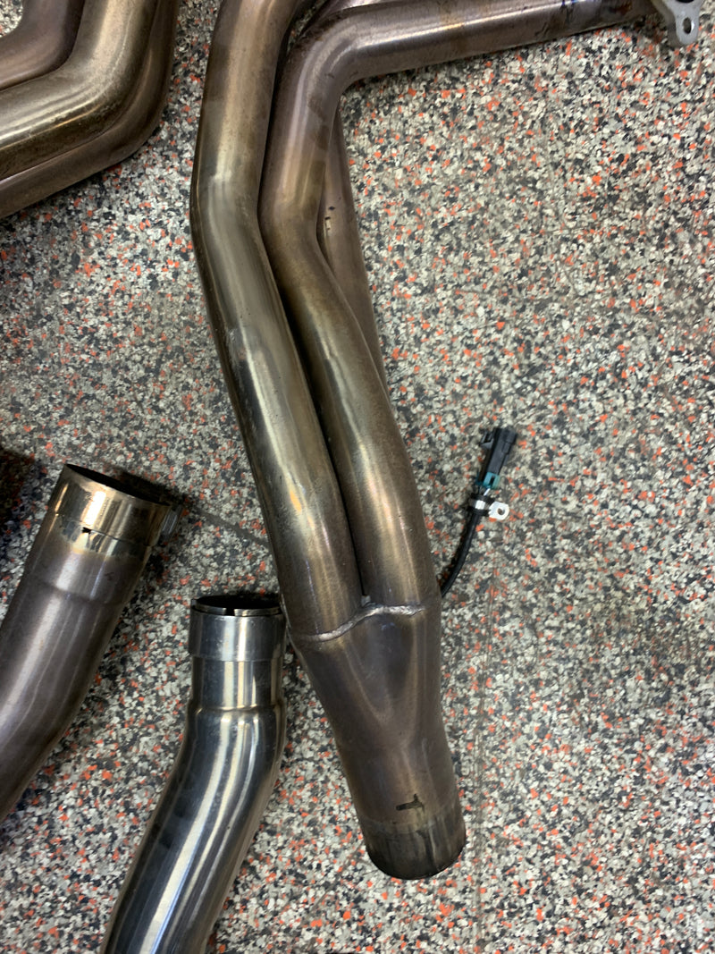 2009 CORVETTE C6 AFTERMARKET LONG TUBE EXHAUST MANIFOLDS HEADERS WITH X PIPE